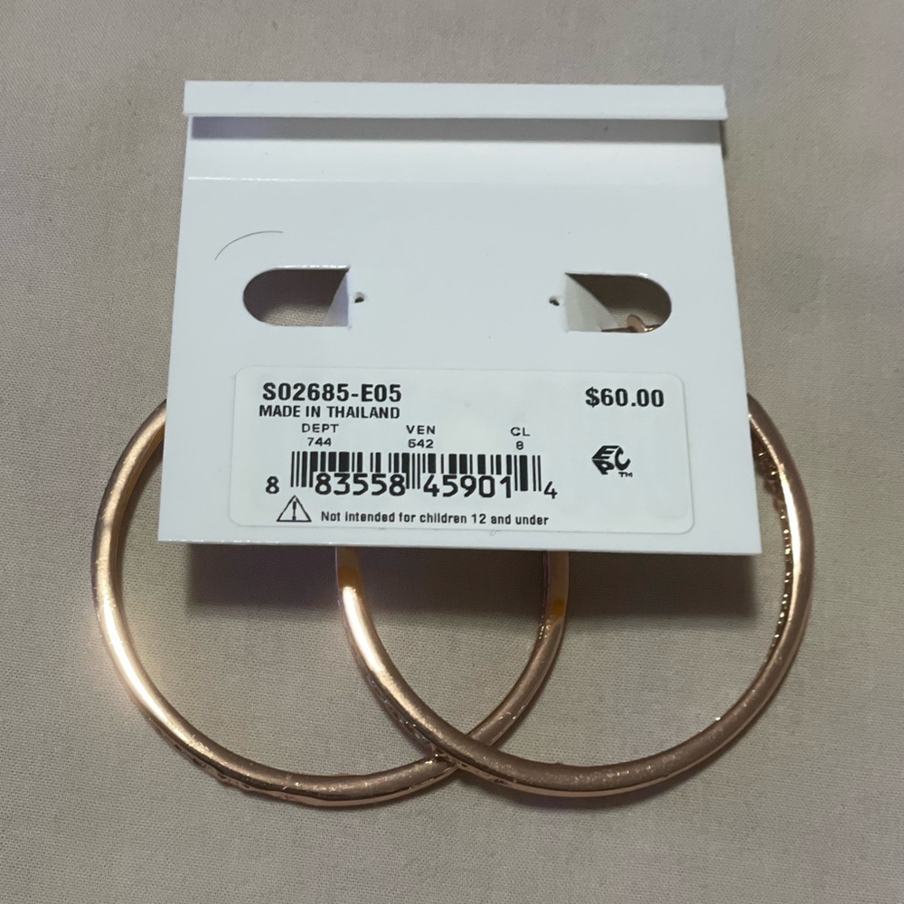 Rose Gold Hoops - Picture 2 of 4